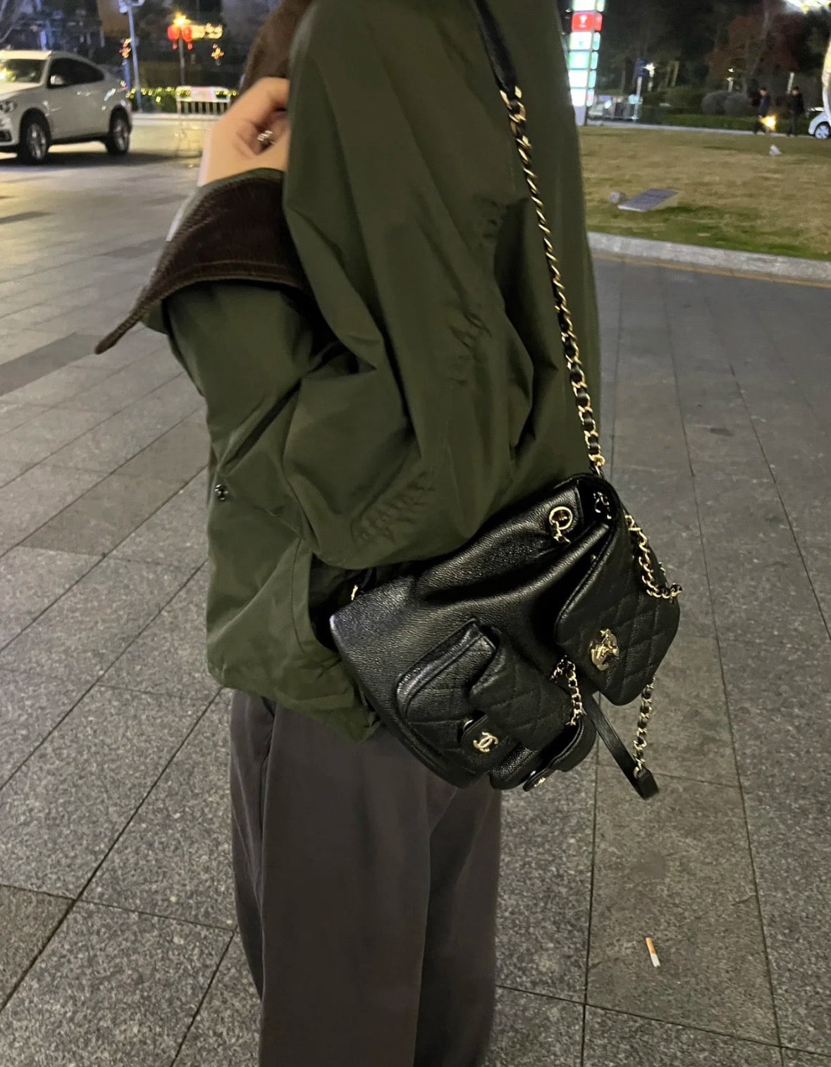 샤넬 투포켓 듀마 백팩 미디움