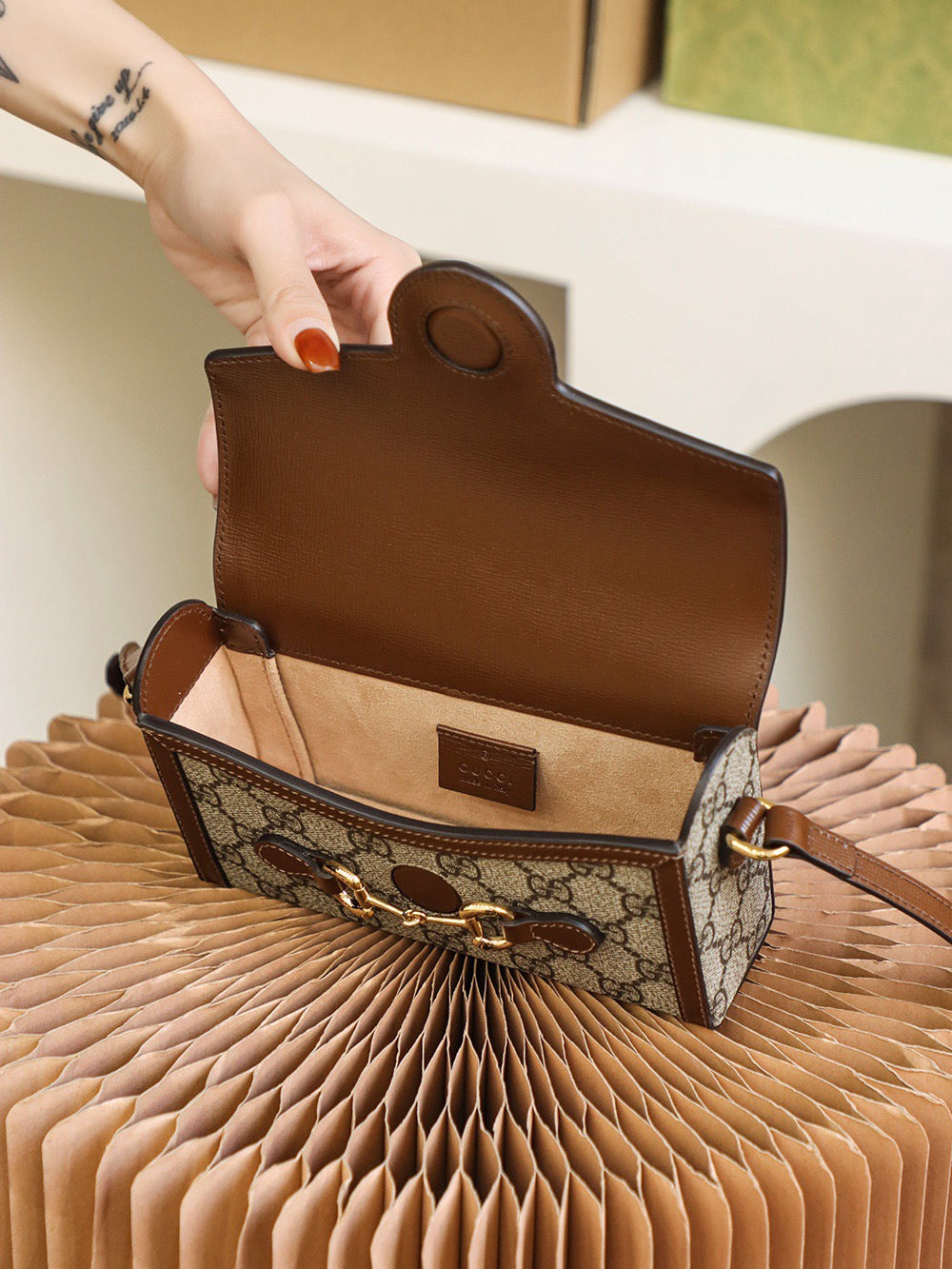 구찌 홀스빗1955 컬렉션 미니백