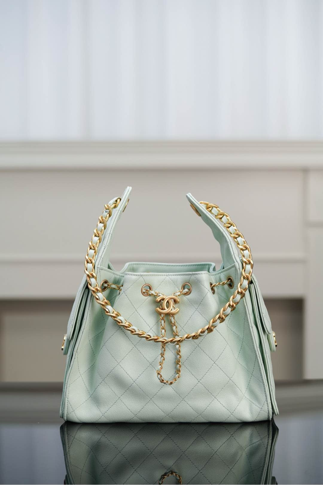 샤넬 25백 스몰 (라이트 그린)
