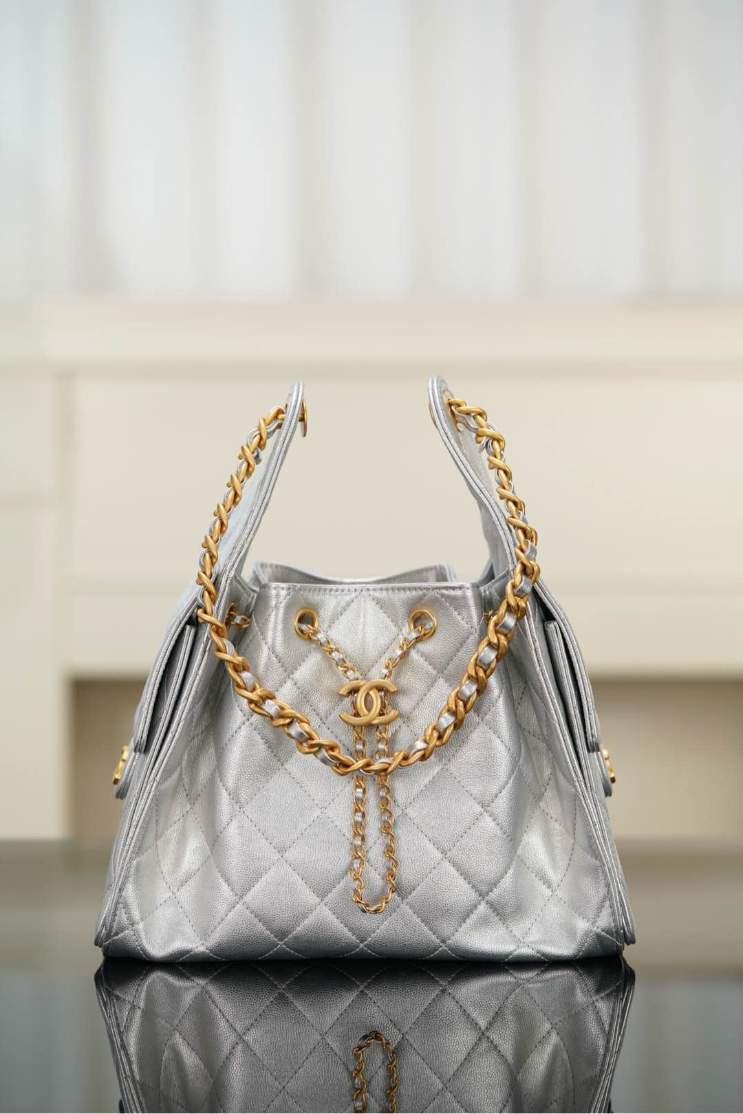 샤넬 25백 스몰 (실버)