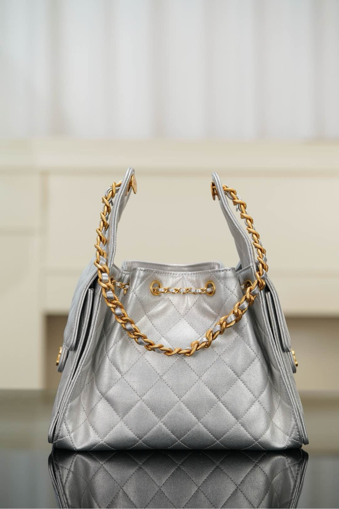 샤넬 25백 스몰 (실버)