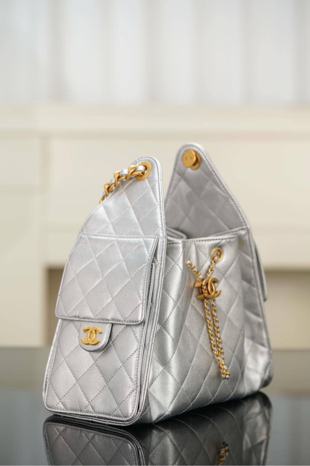 샤넬 25백 스몰 (실버)