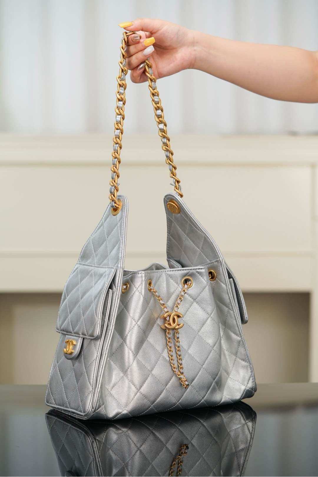 샤넬 25백 스몰 (실버)