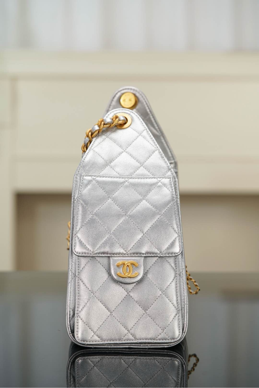 샤넬 25백 스몰 (실버)