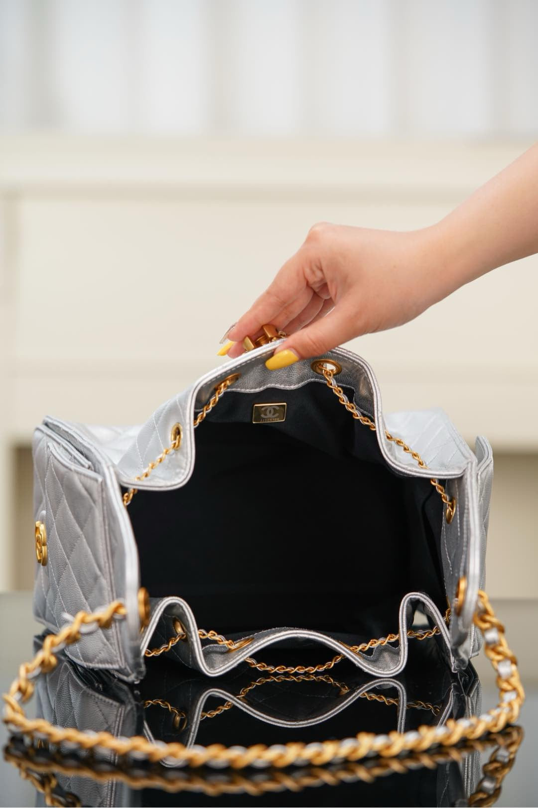 샤넬 25백 스몰 (실버)