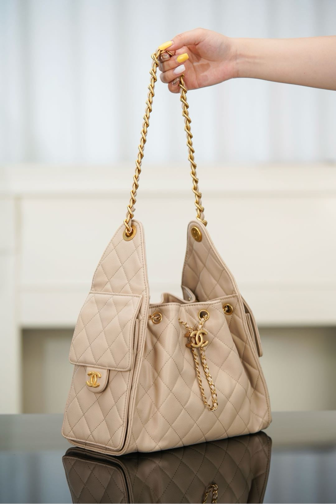 샤넬 25백 스몰 (베이지)