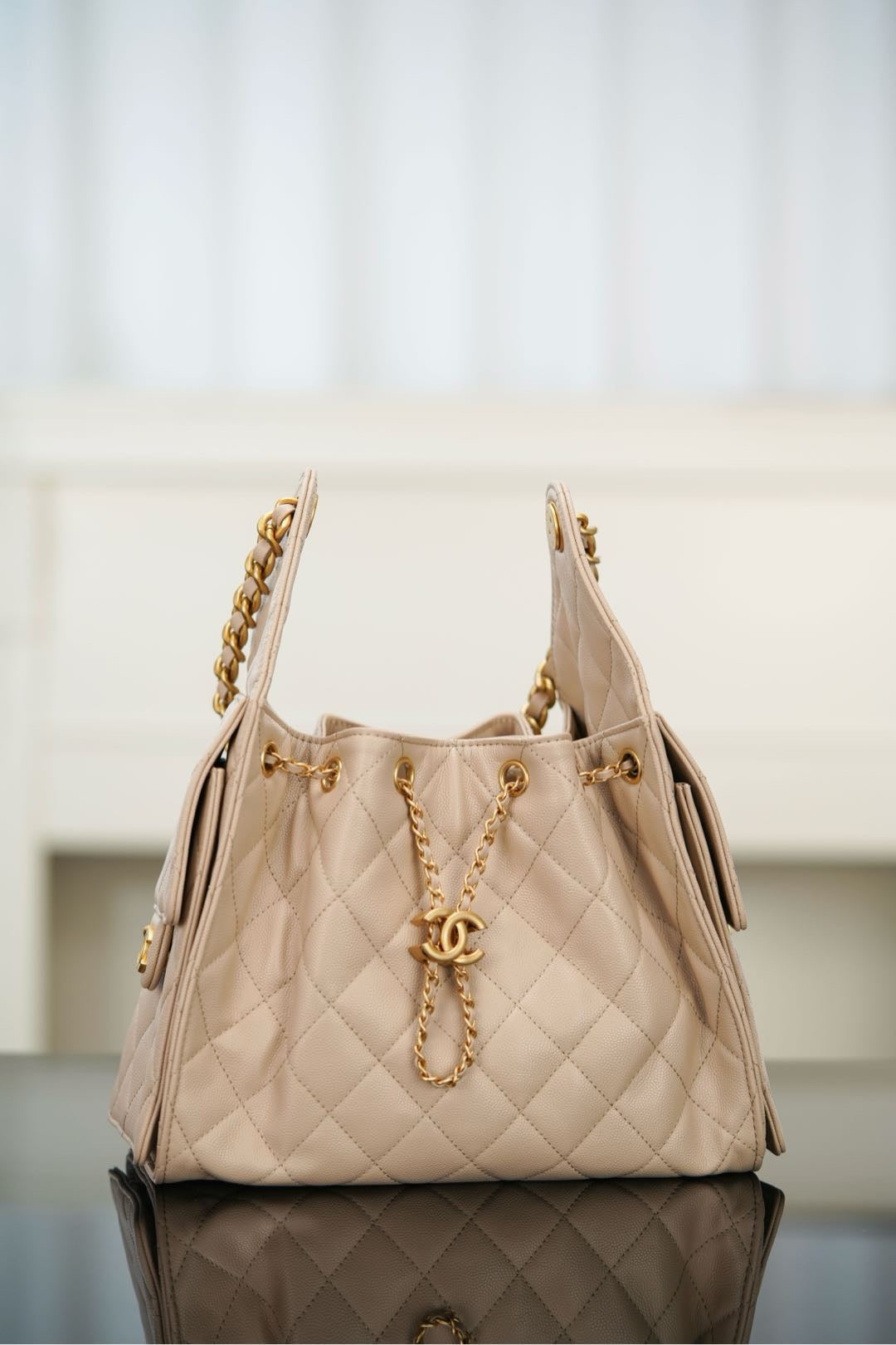 샤넬 25백 스몰 (베이지)