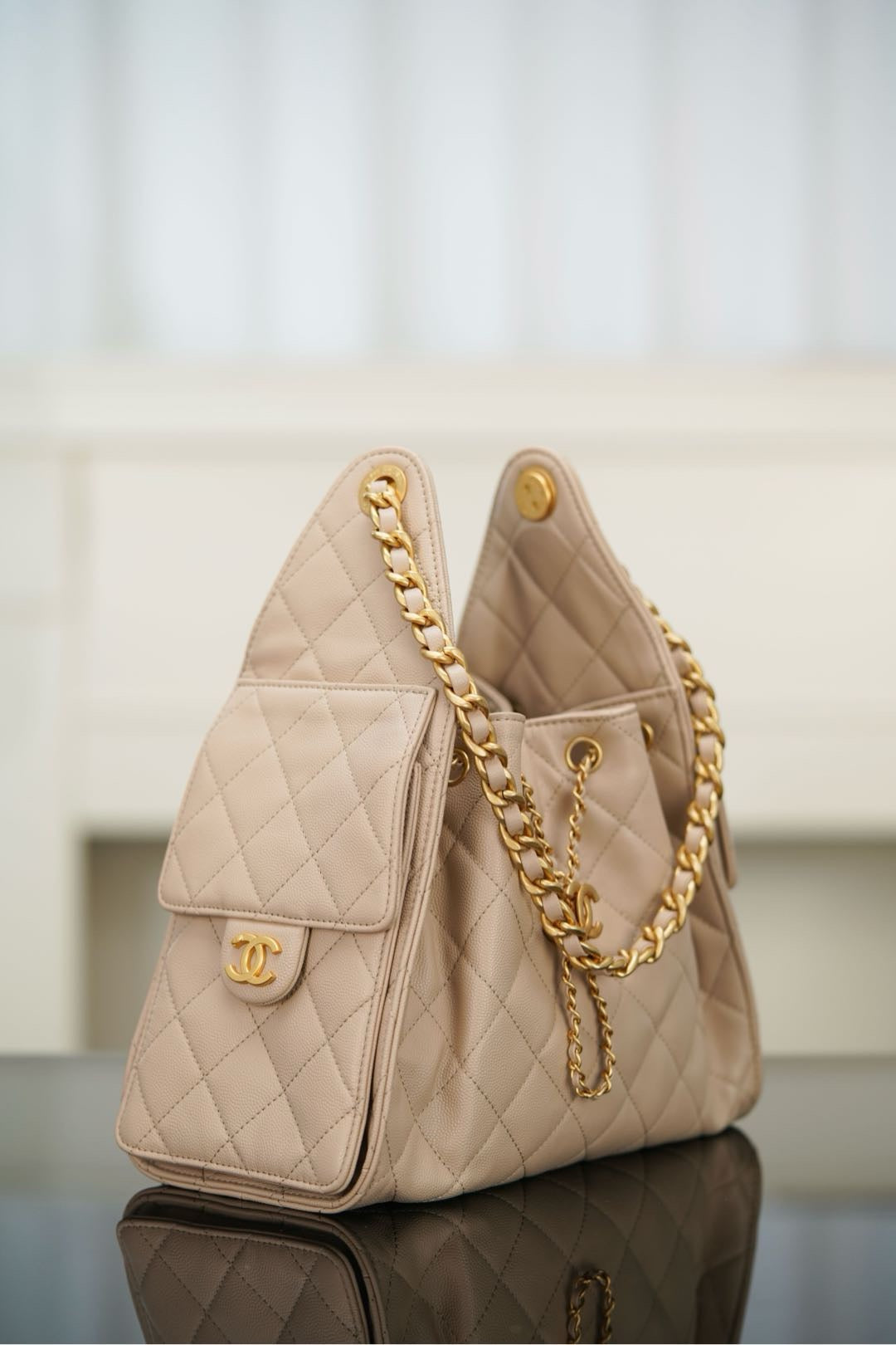 샤넬 25백 스몰 (베이지)