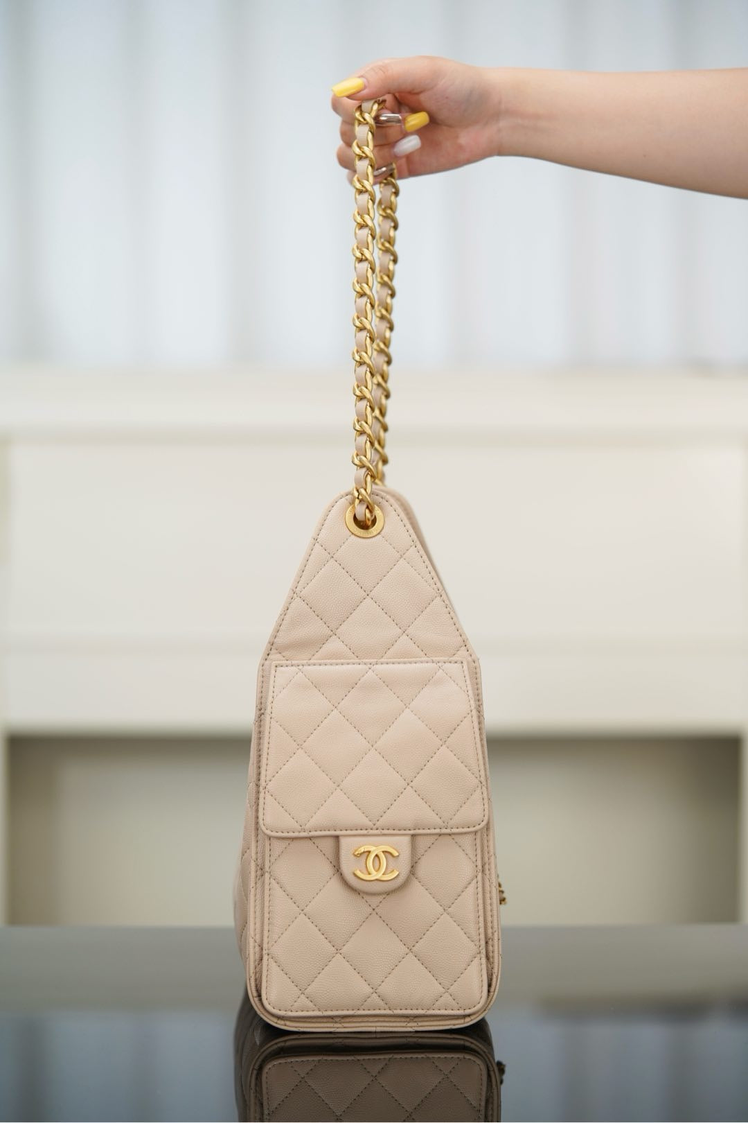 샤넬 25백 스몰 (베이지)
