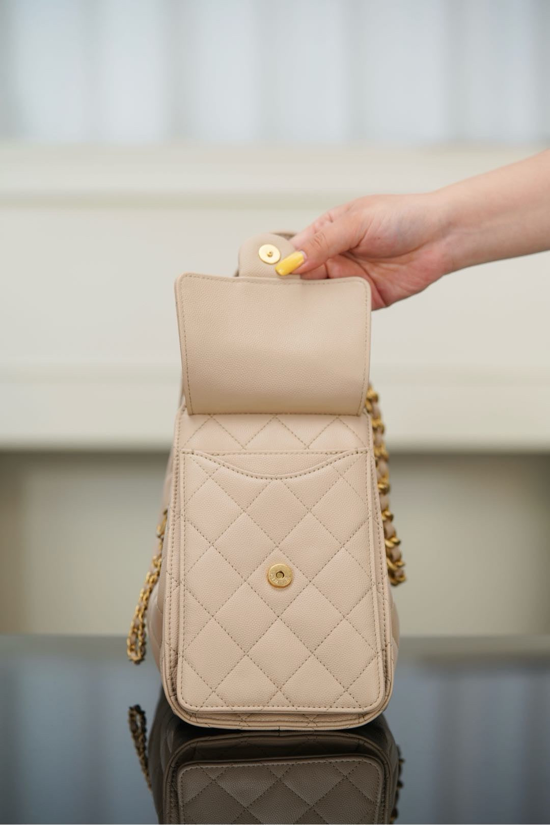 샤넬 25백 스몰 (베이지)