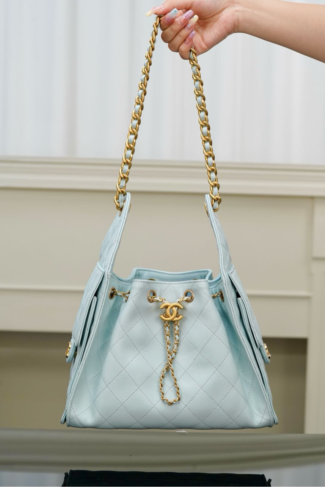 샤넬 25백 스몰 (라이트블루)