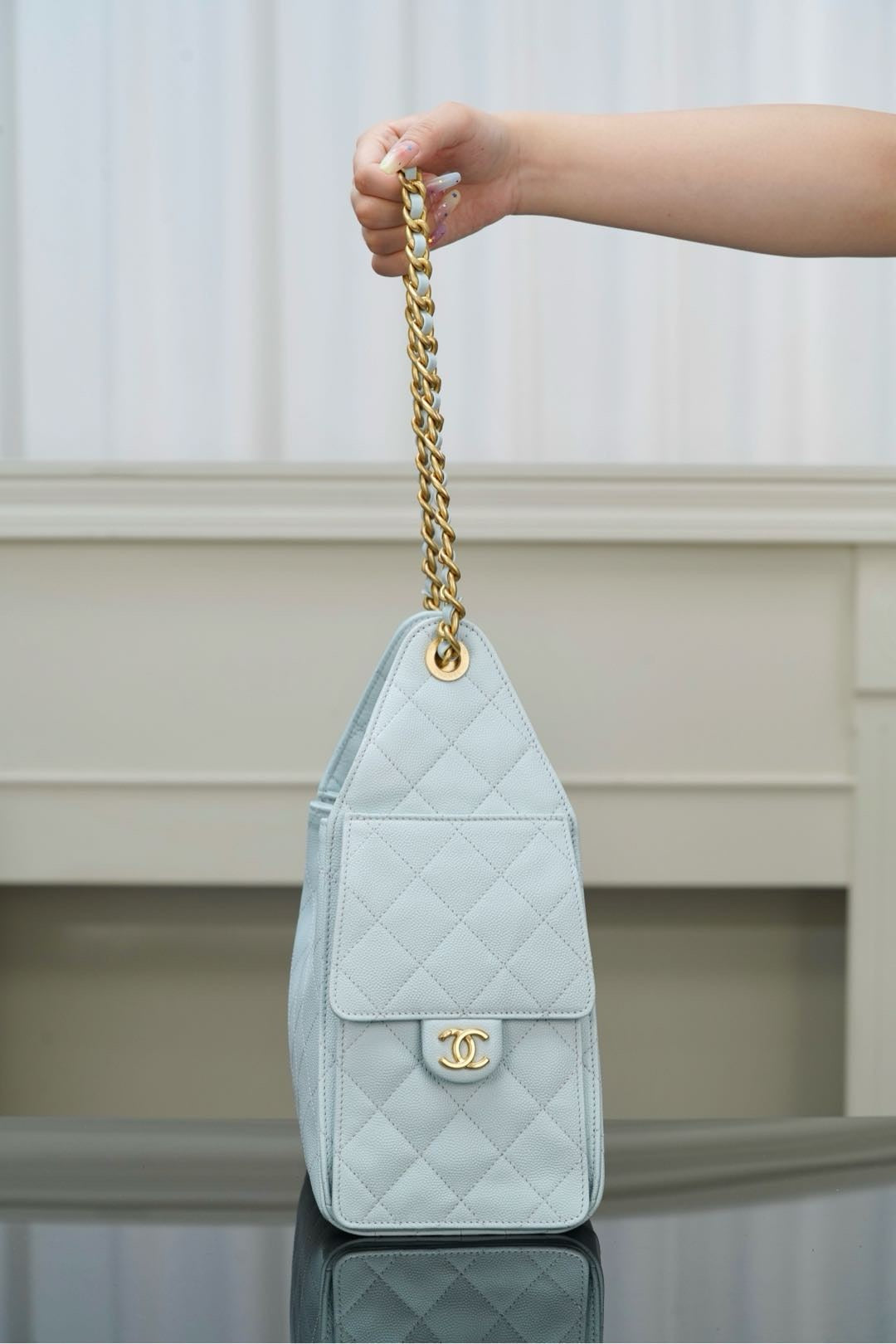 샤넬 25백 스몰 (라이트블루)