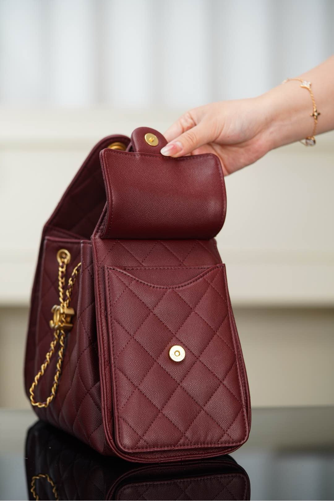 샤넬 25백 스몰 (버건디)