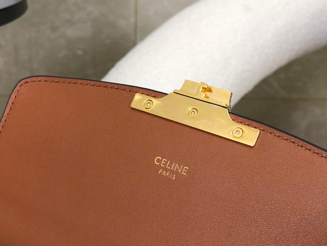 셀린느 트리옹프 숄더백 캔버스 틴