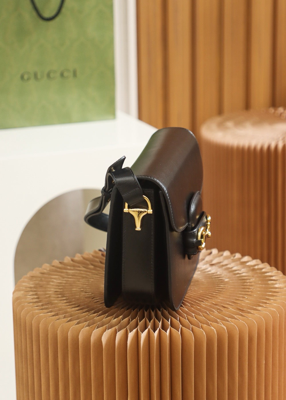 구찌 홀스빗 1955 올레더 숄더백