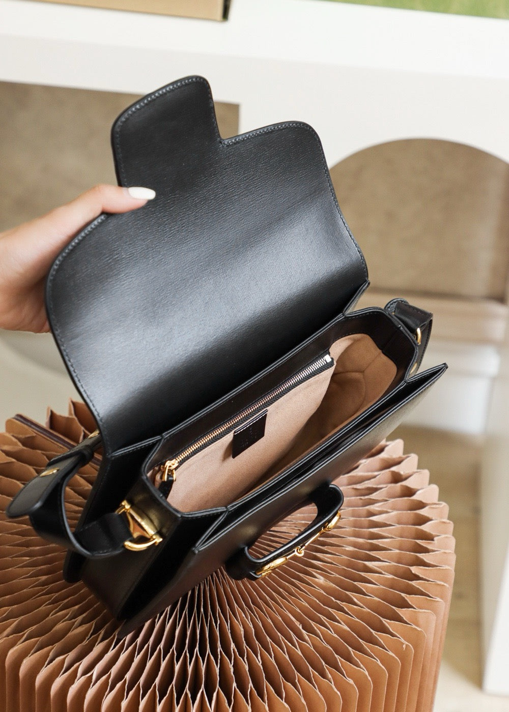 구찌 홀스빗 1955 올레더 숄더백