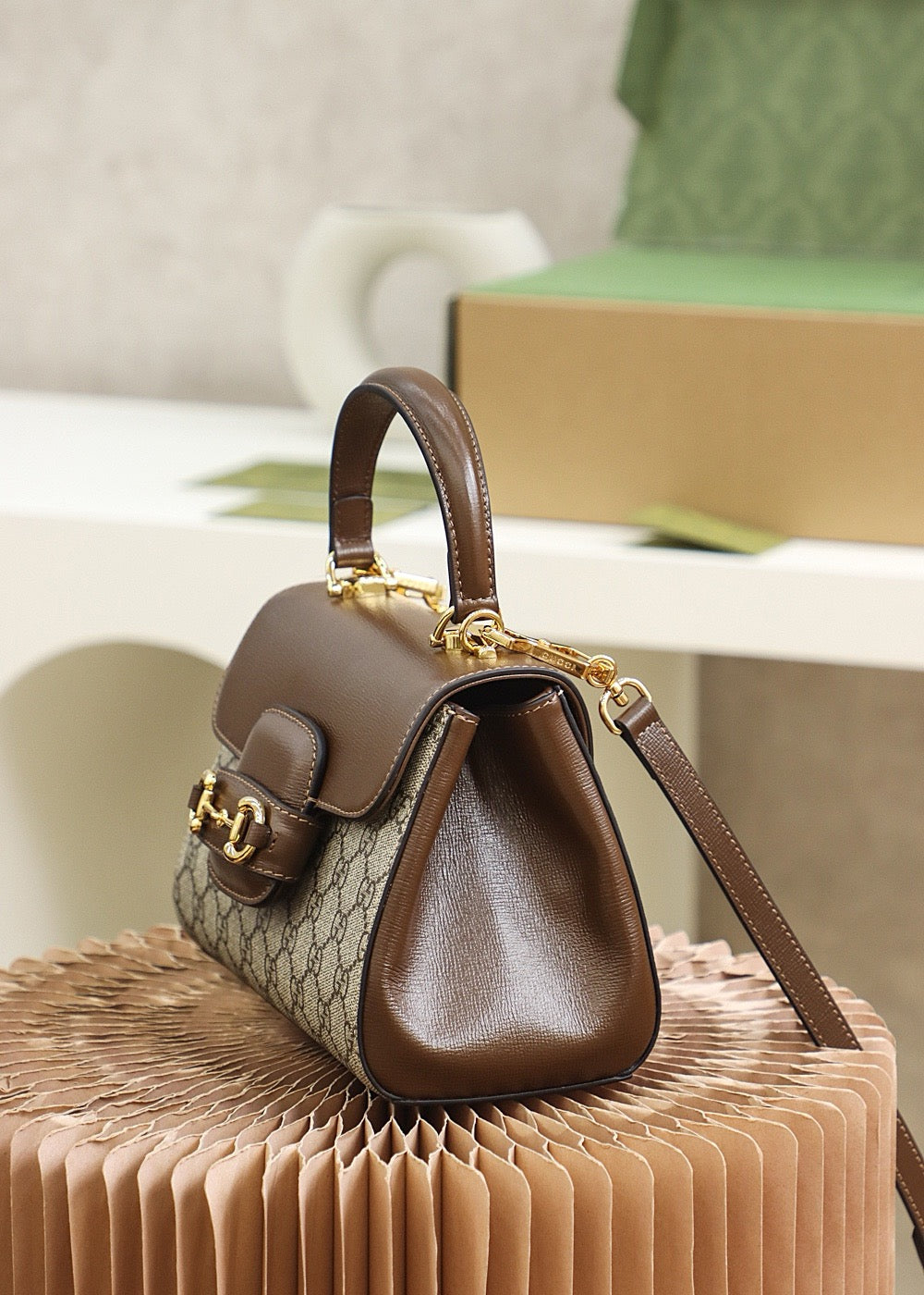 구찌 홀스빗 1955 토트백 미니