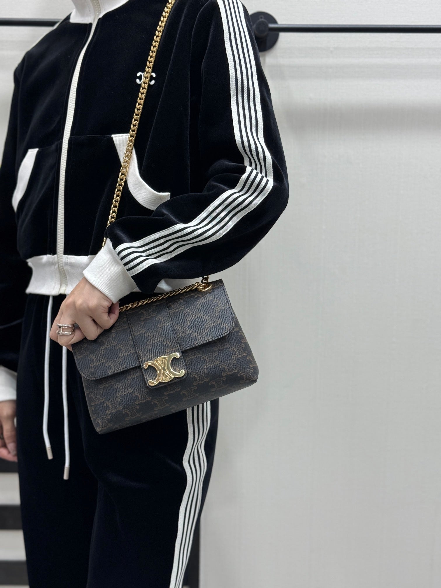 셀린느 틴 빅투아르 체인백 캔버스