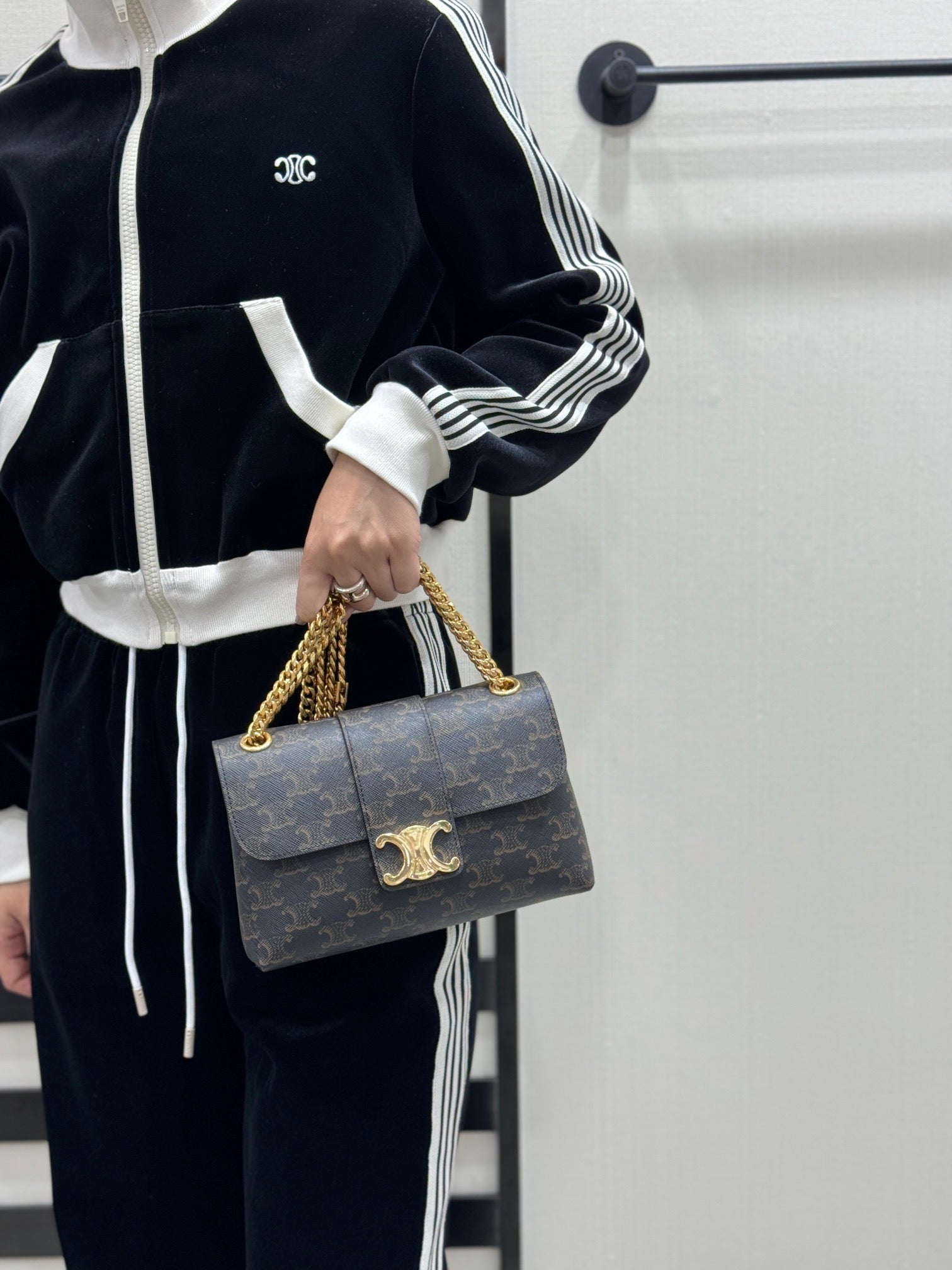 셀린느 틴 빅투아르 체인백 캔버스