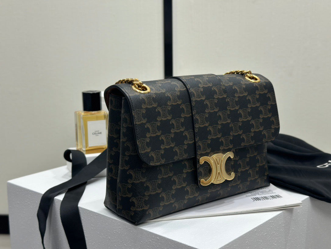 셀린느 미디움 빅투아르 체인백 캔버스