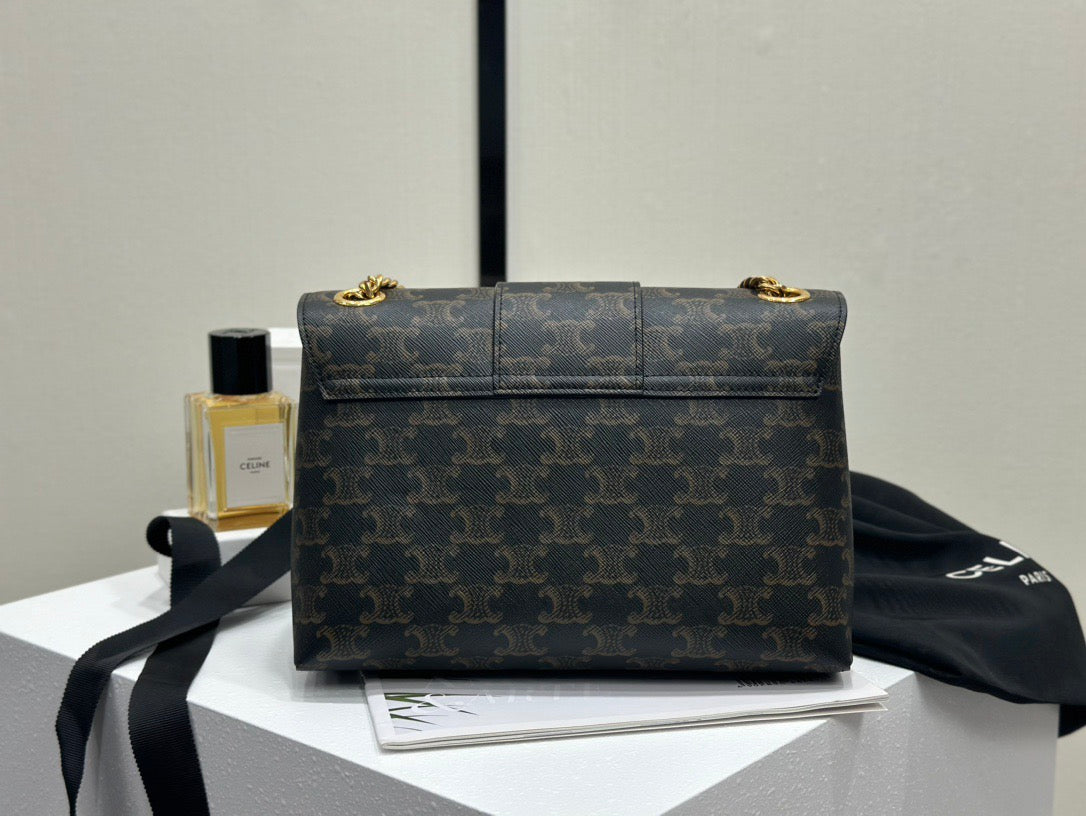 셀린느 미디움 빅투아르 체인백 캔버스