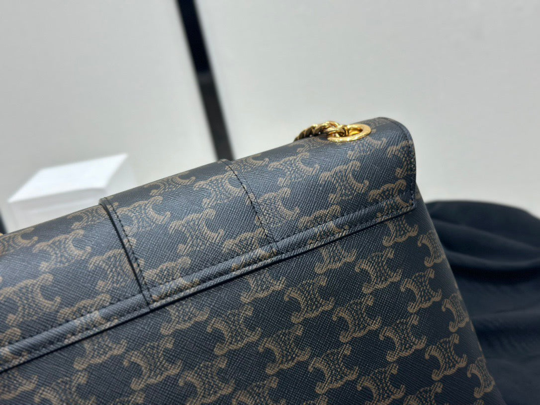 셀린느 미디움 빅투아르 체인백 캔버스