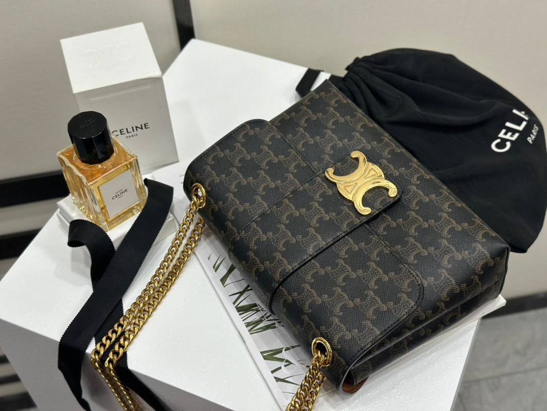 셀린느 미디움 빅투아르 체인백 캔버스