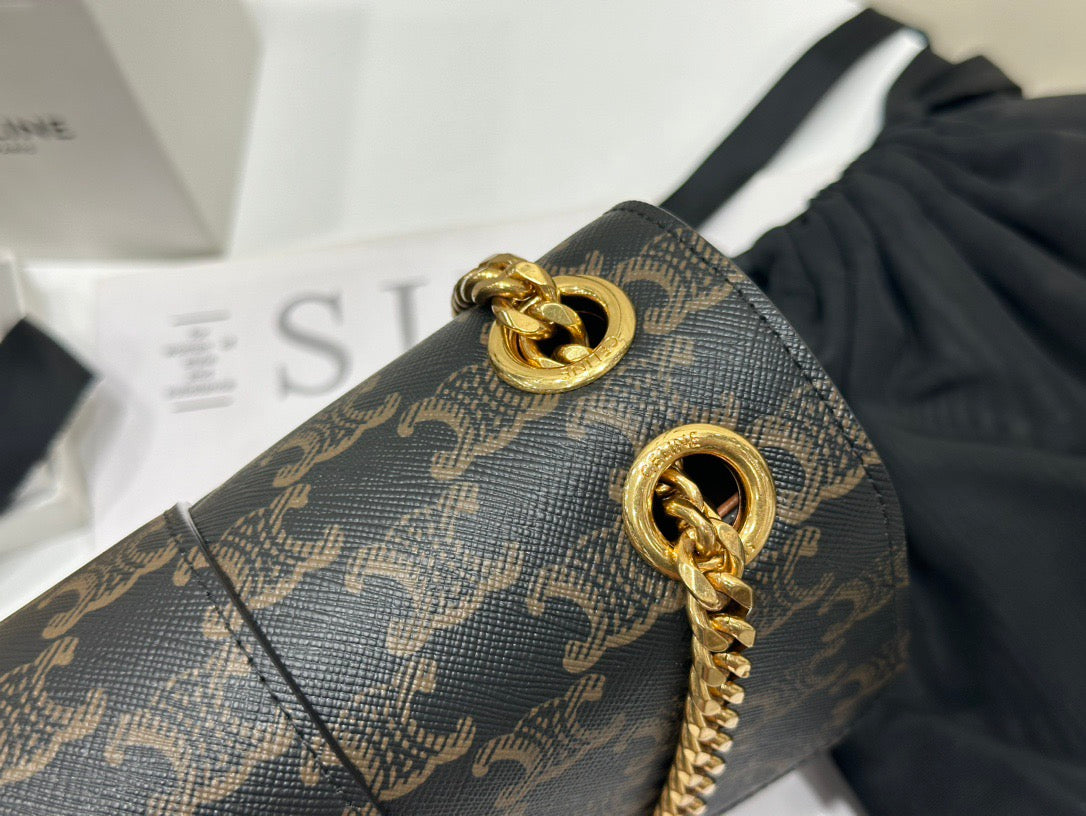 셀린느 미디움 빅투아르 체인백 캔버스