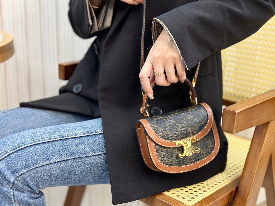 셀린느 미니 베사체 토트백 캔버스