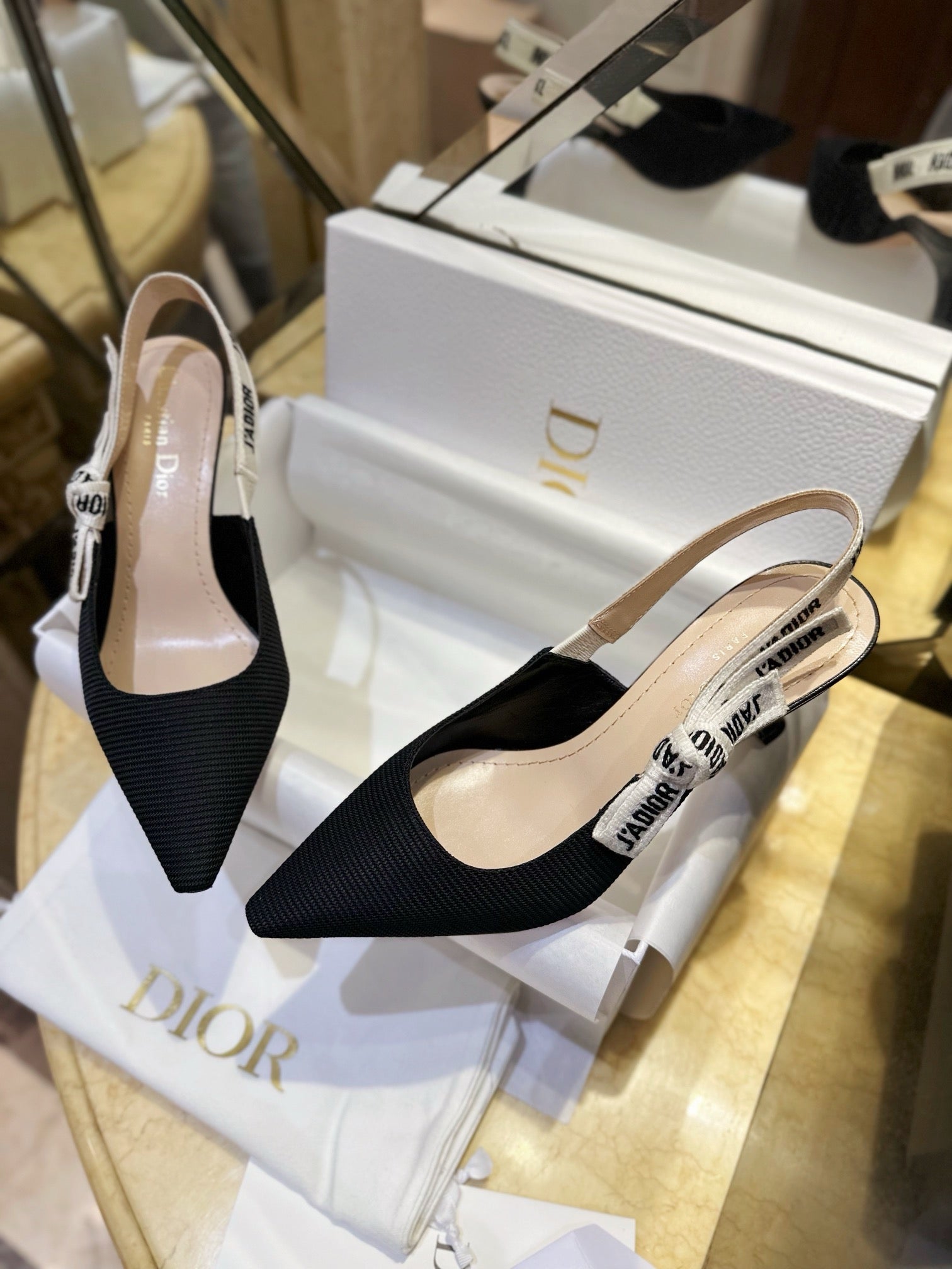 디올 자 디올 슬링백 펌프스