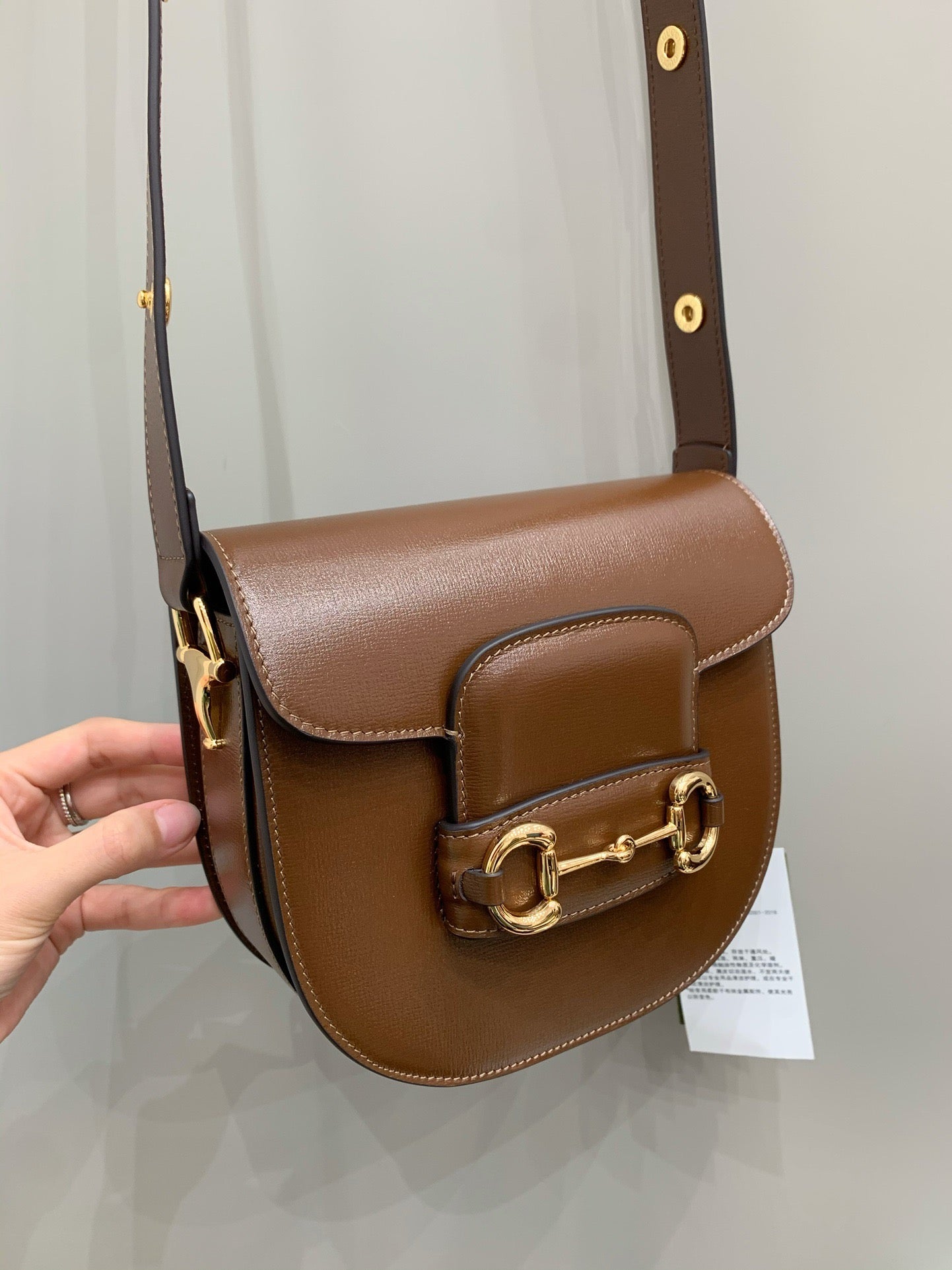 구찌 홀스빗 1955 올레더 라운드 미니백