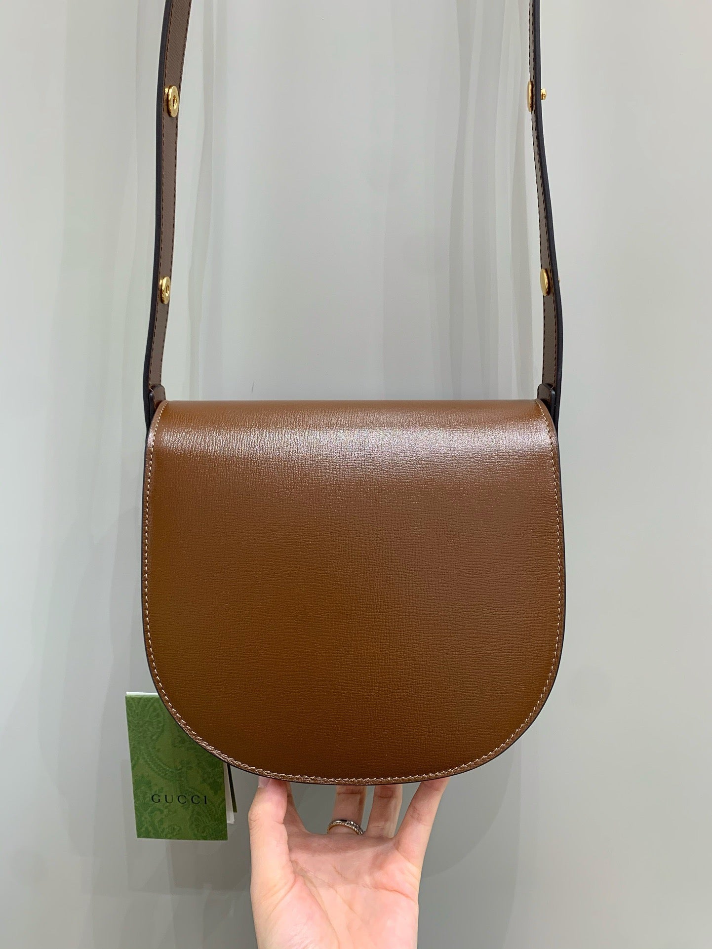 구찌 홀스빗 1955 올레더 라운드 미니백