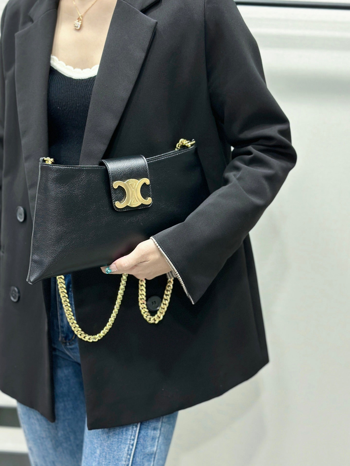 셀린느 윌튼 트리옹프 클러치 숄더백