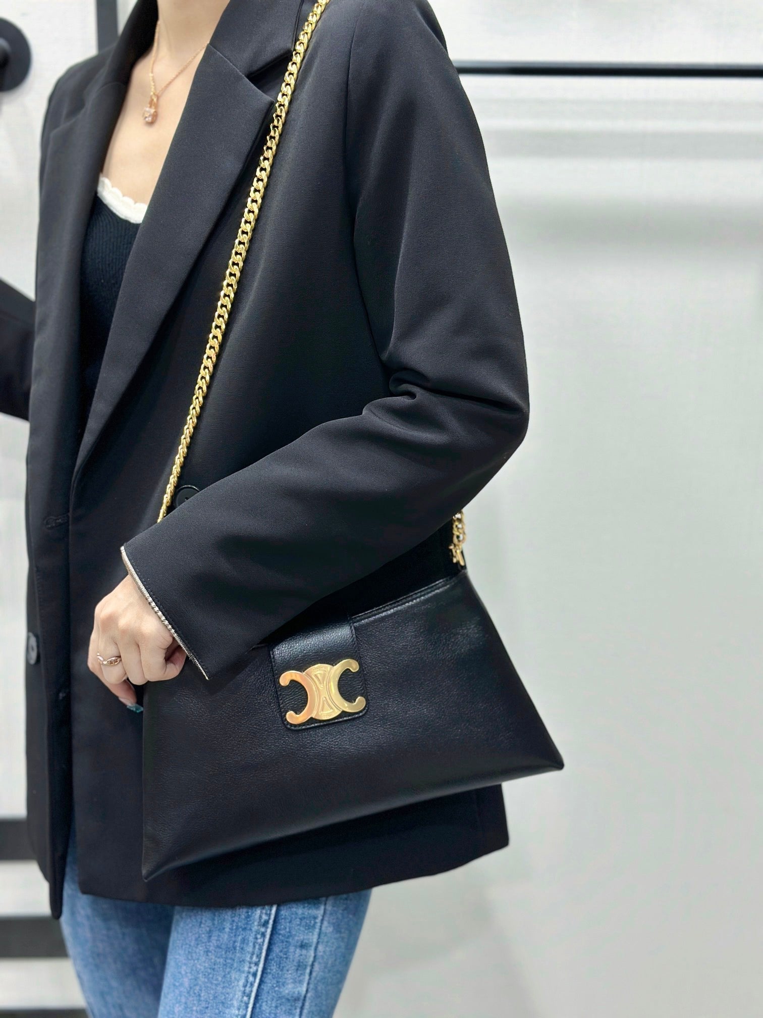 셀린느 윌튼 트리옹프 클러치 숄더백