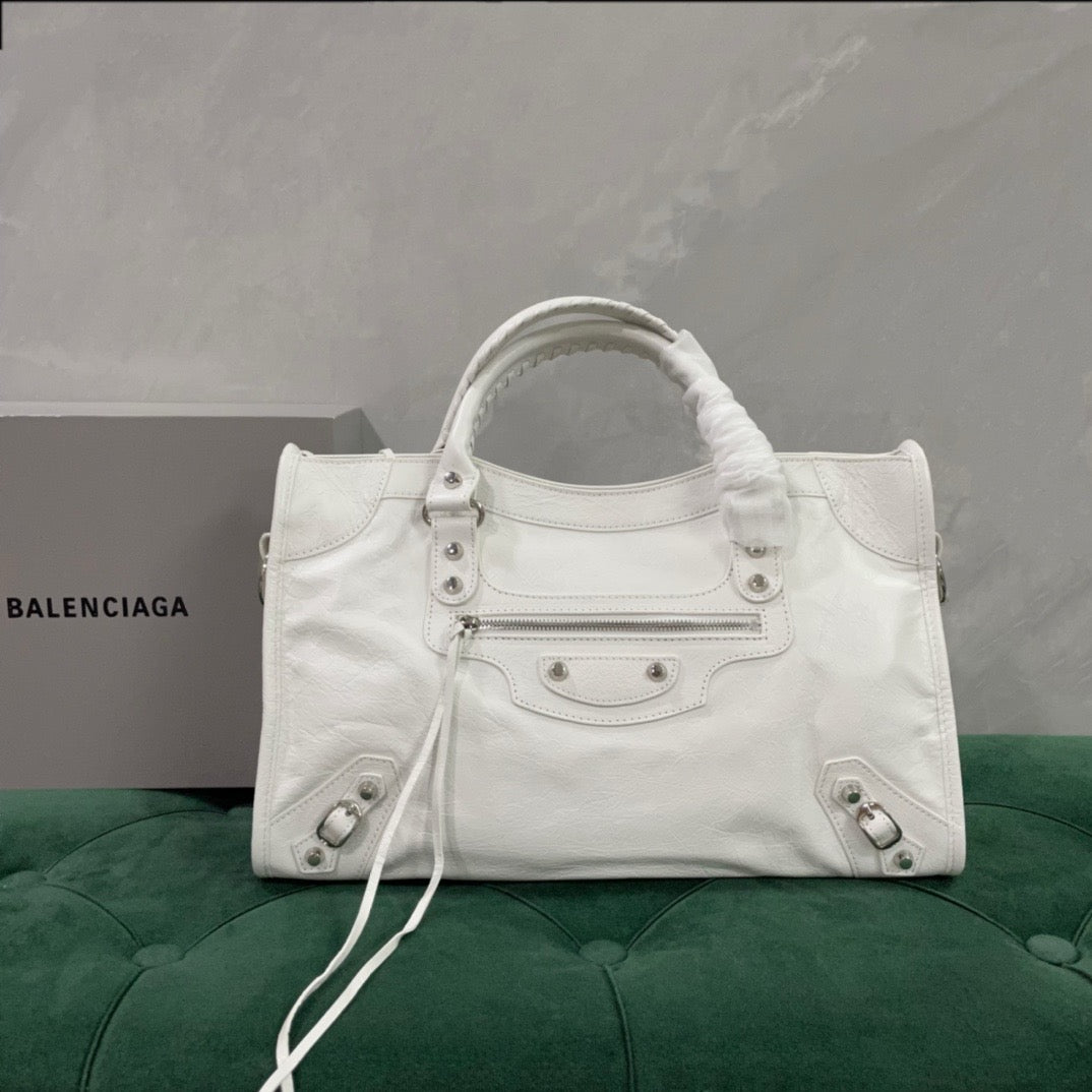 발렌시아가 르 시티백 미디움 (화이트)