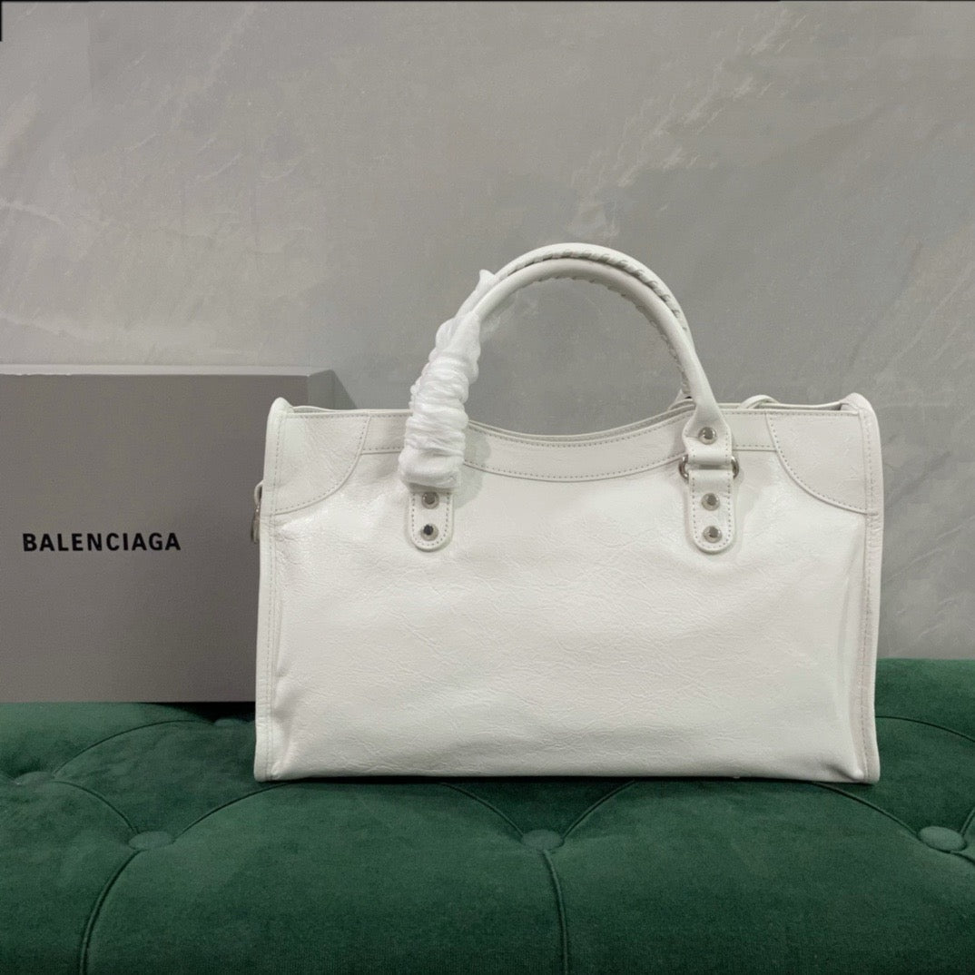 발렌시아가 르 시티백 미디움 (화이트)
