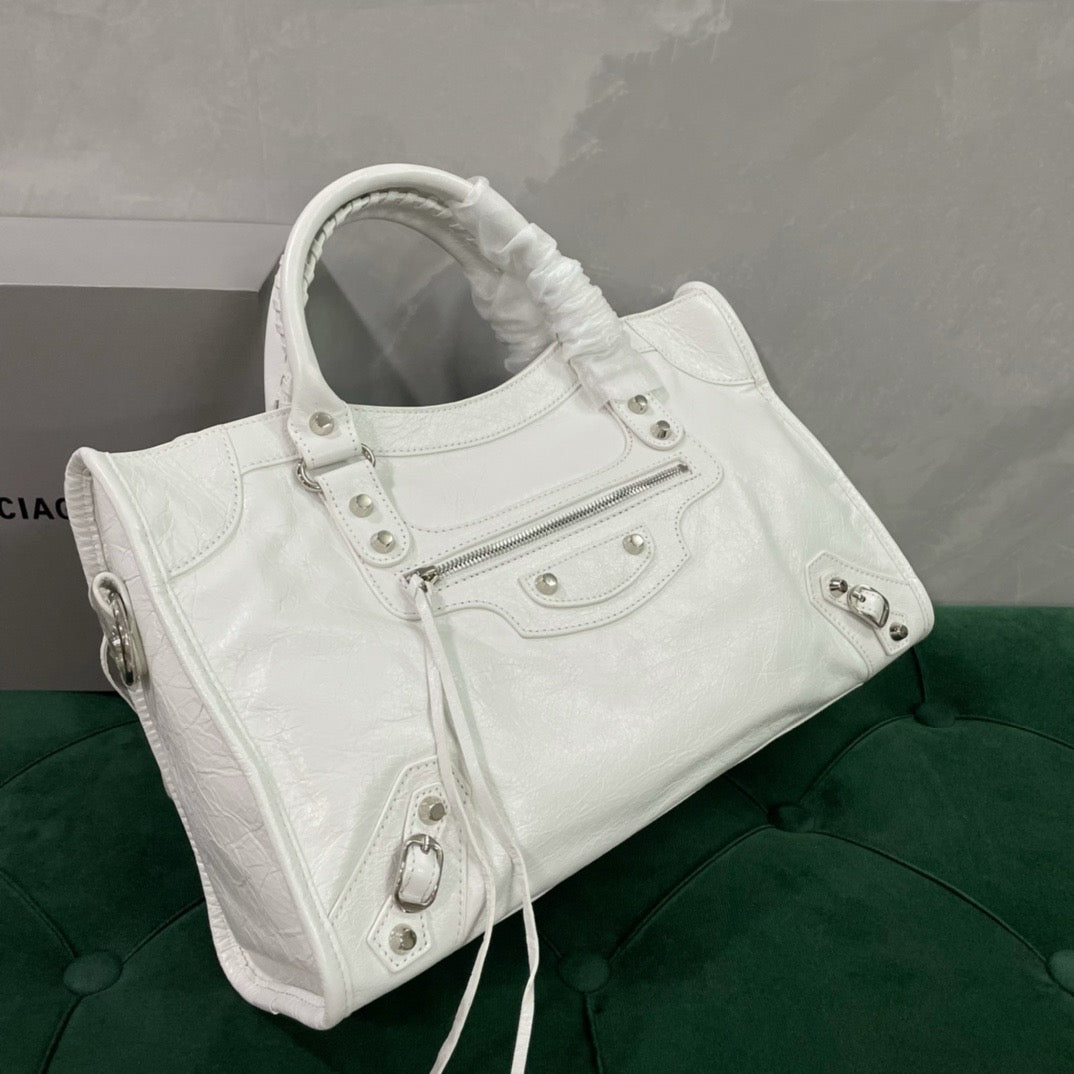 발렌시아가 르 시티백 미디움 (화이트)