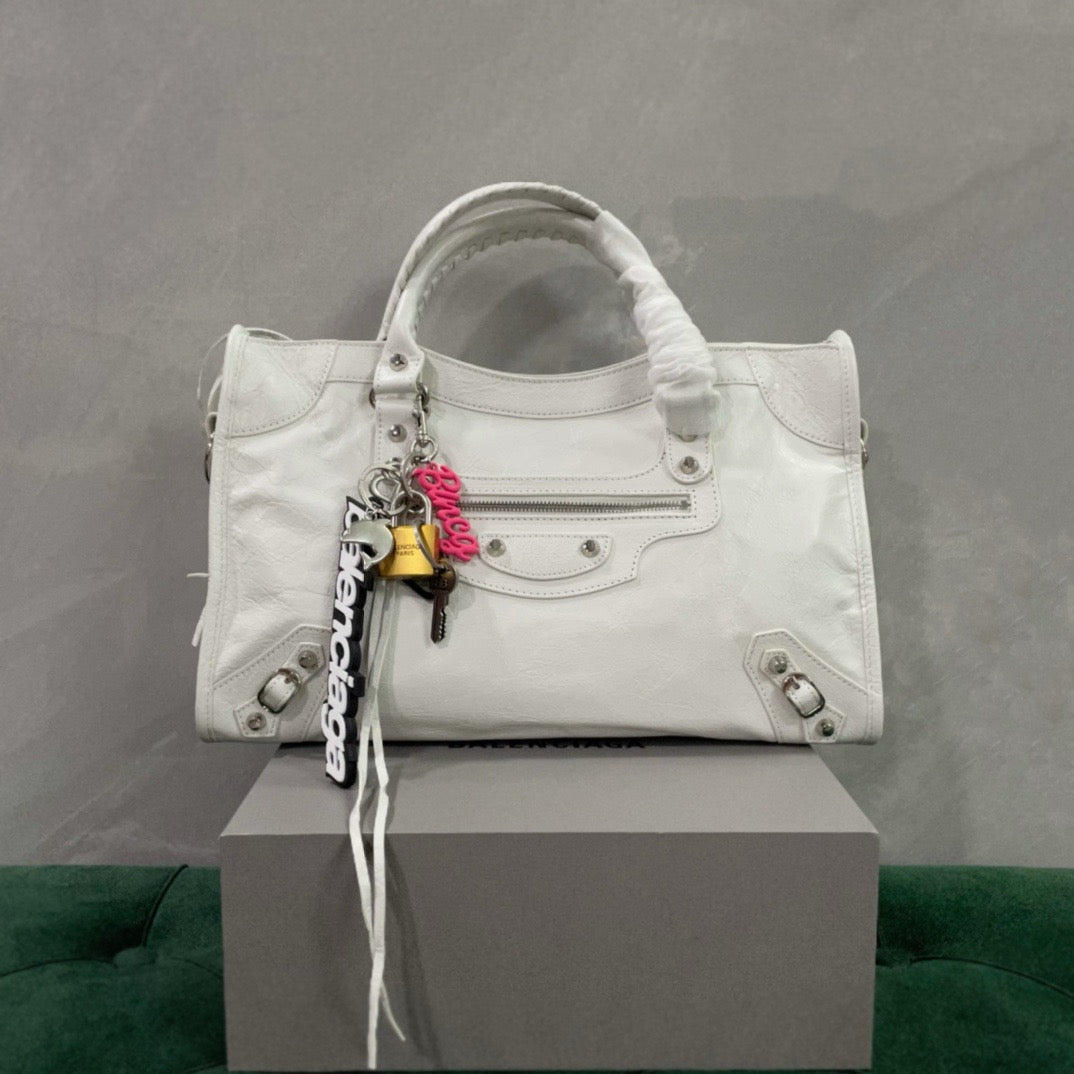 발렌시아가 르 시티백 미디움 (화이트)