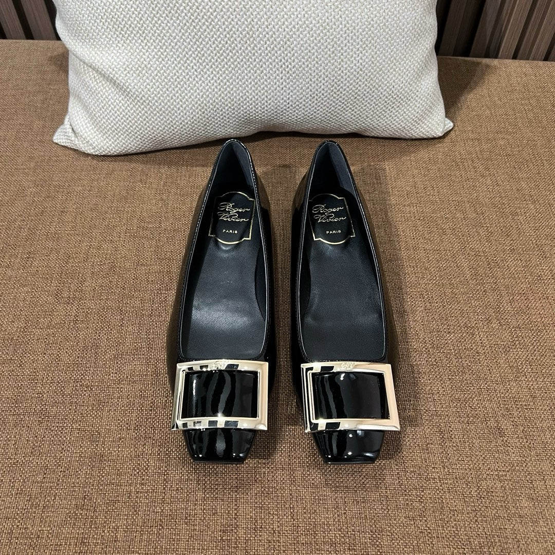 로저비비에 트럼펫 메탈 플랫 슈즈