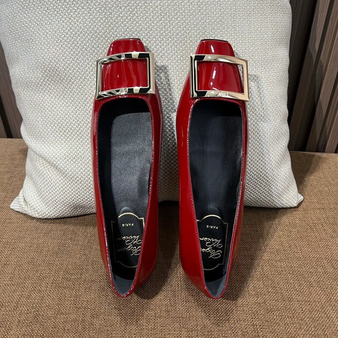 로저비비에 트럼펫 메탈 플랫 슈즈