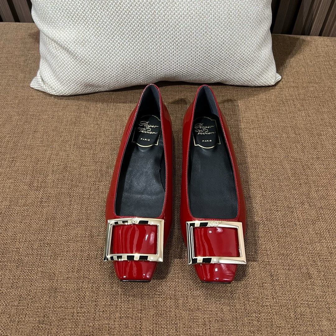 로저비비에 트럼펫 메탈 플랫 슈즈