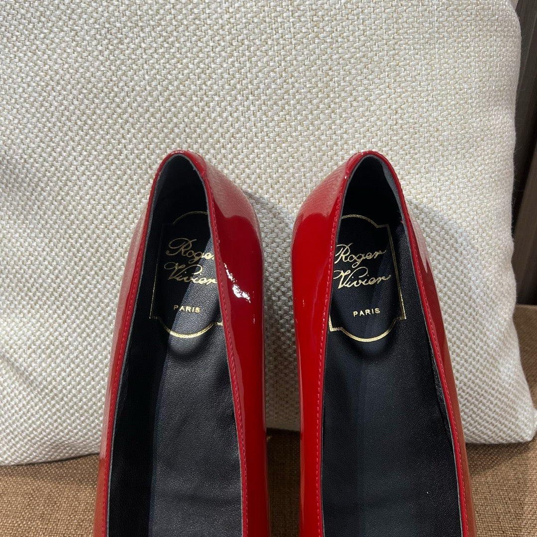 로저비비에 트럼펫 메탈 플랫 슈즈