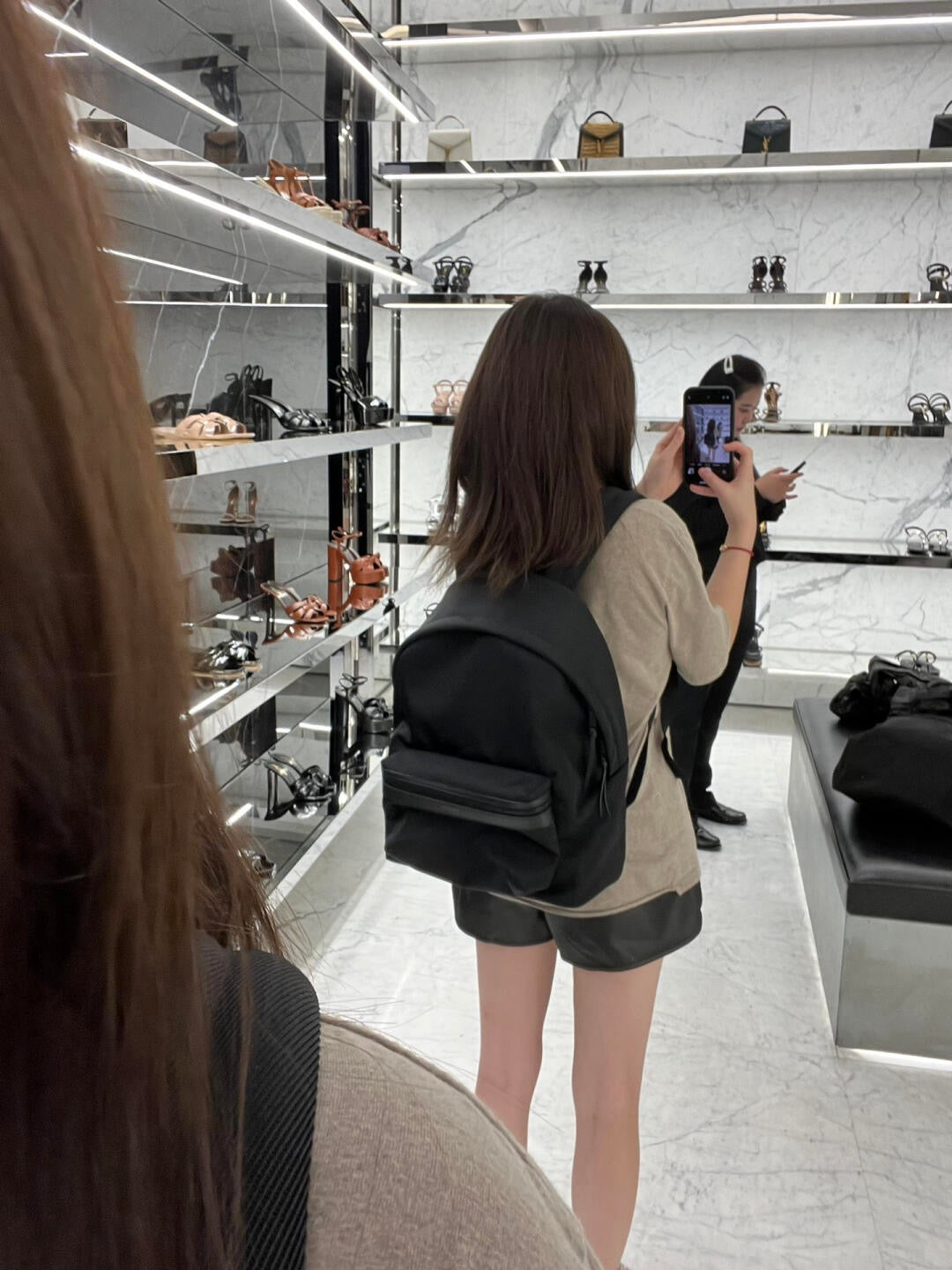 생로랑 씨티 백팩 에코닐