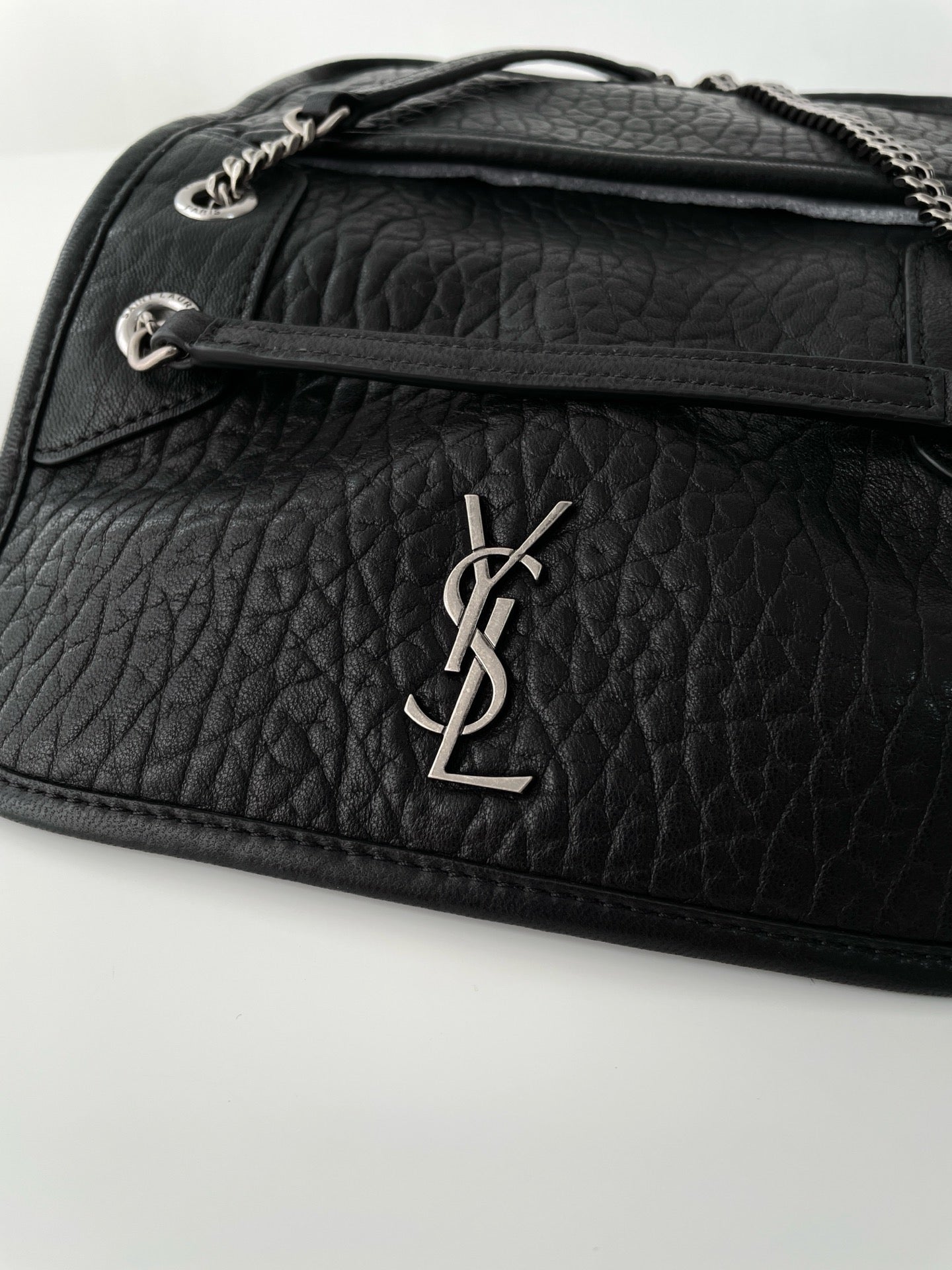 생로랑 니키백 그레인 램스킨 미니