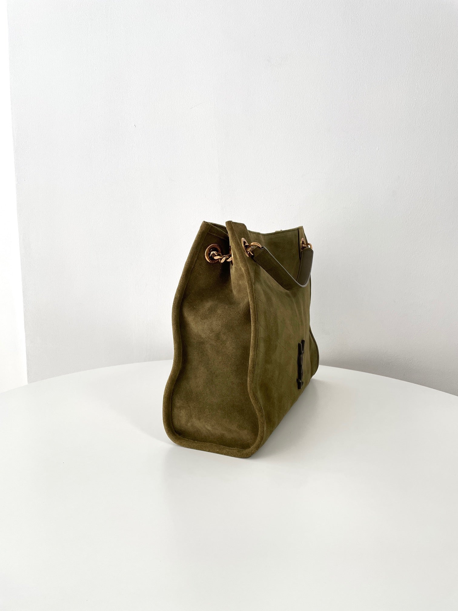 생로랑 니키 쇼핑백 빈티지 레더 미디움