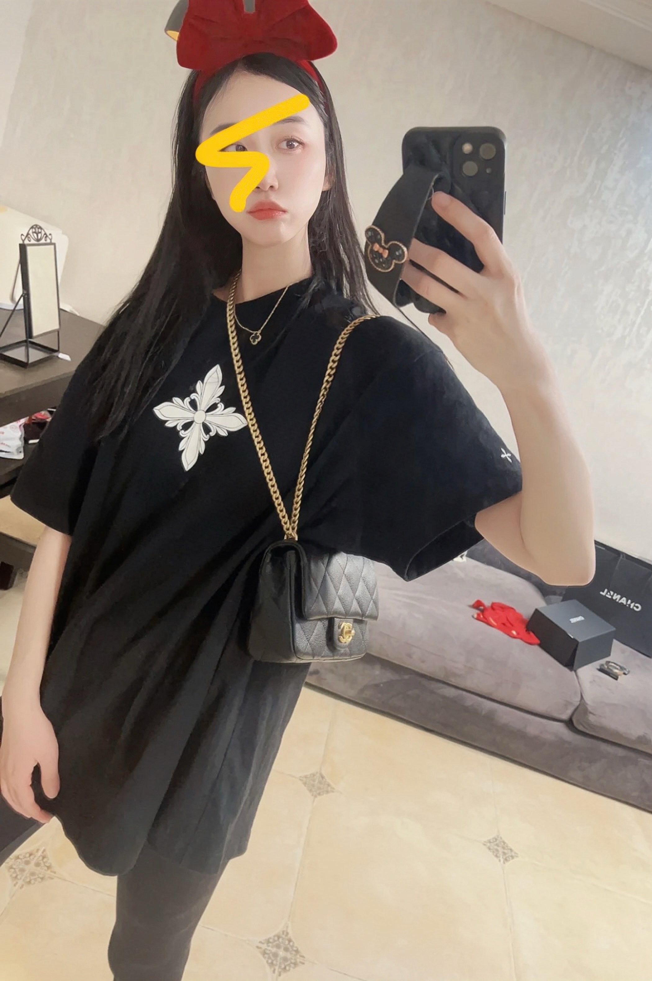 샤넬 24P 하트볼 플랩백 미디움