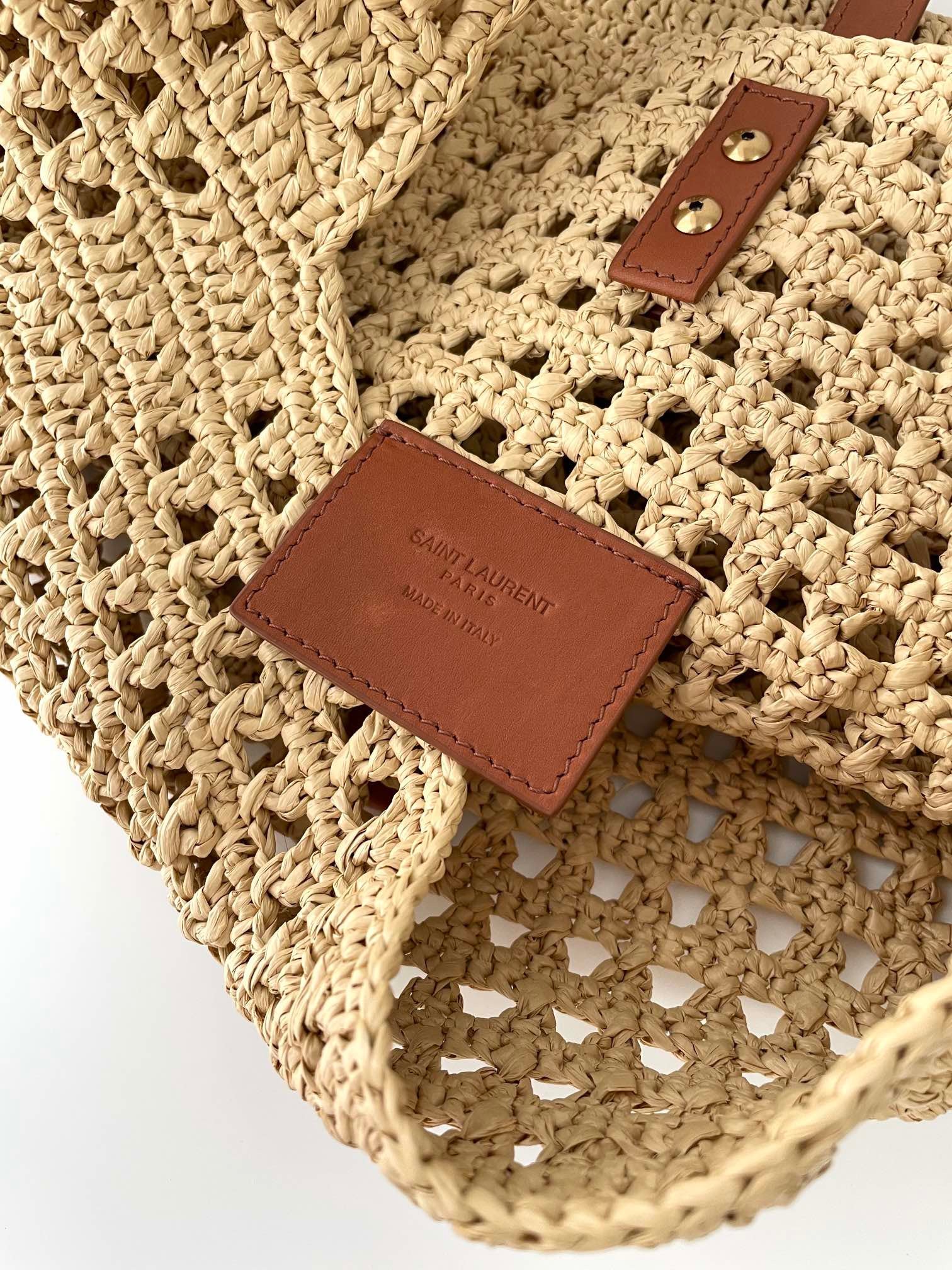 생로랑 크로쉐 라피아 호보백