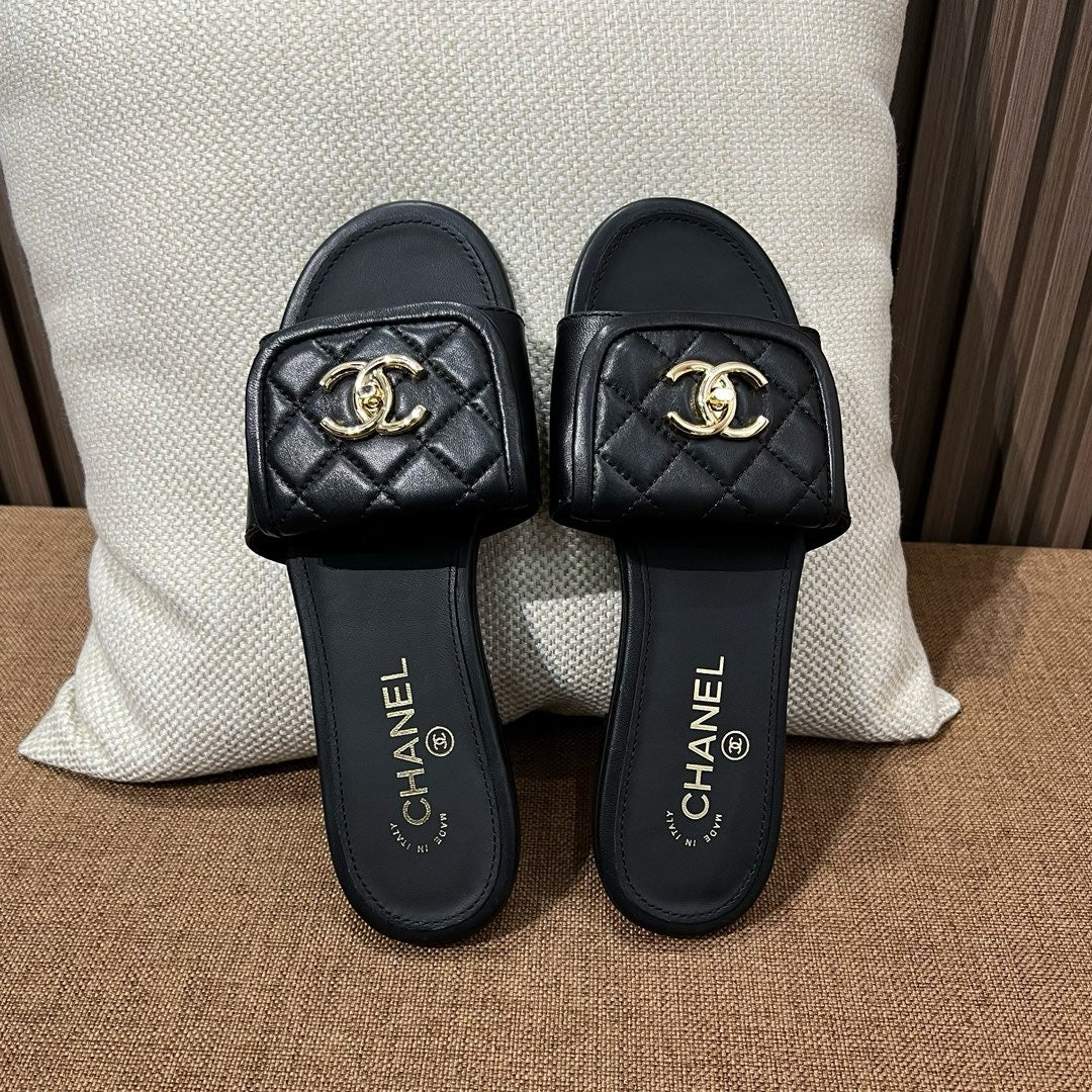 샤넬 25C 퀄팅 슬리퍼