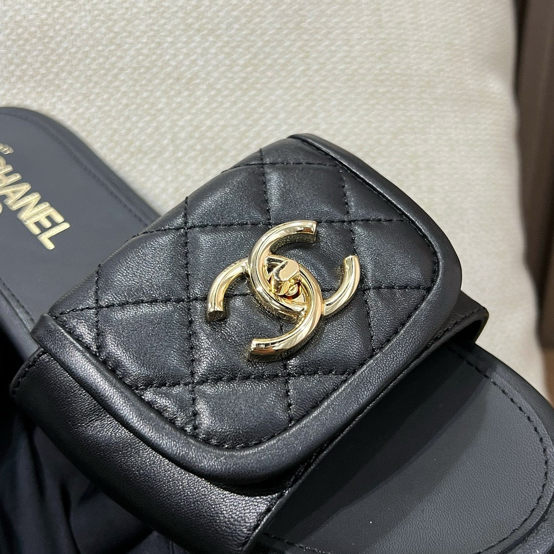 샤넬 25C 퀄팅 슬리퍼