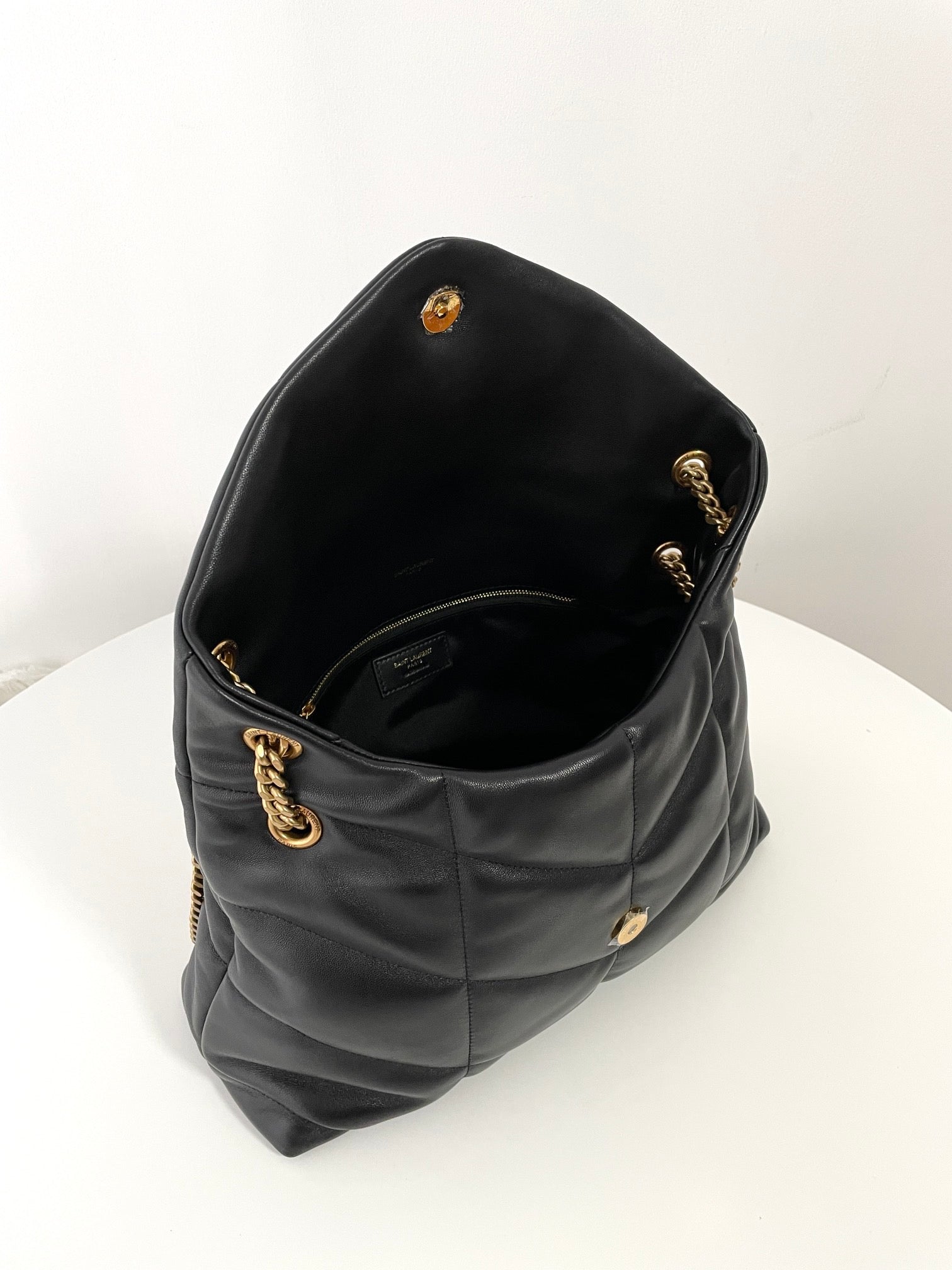 생로랑 루루 푸퍼백 미디움(금장)